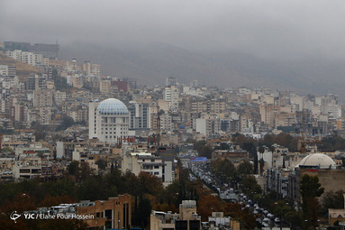 اولین باران پاییزی در شیراز