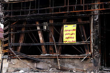 تخریب اموال عمومی توسط آشوبگران در شیراز