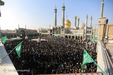 راسم استقبال از کاروان نمادین حضرت معصومه سلام الله علیها در قم