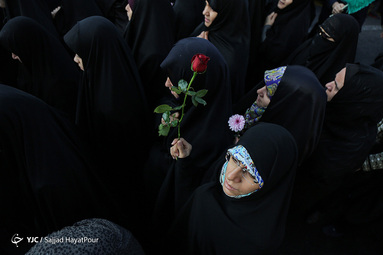 راسم استقبال از کاروان نمادین حضرت معصومه سلام الله علیها در قم