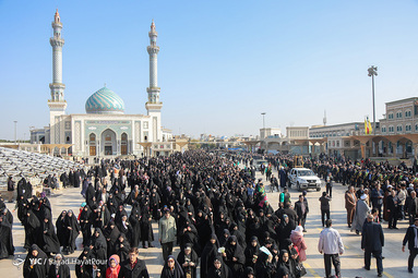 راسم استقبال از کاروان نمادین حضرت معصومه سلام الله علیها در قم