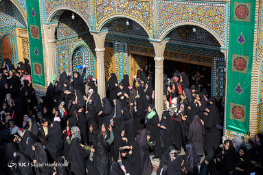 راسم استقبال از کاروان نمادین حضرت معصومه سلام الله علیها در قم