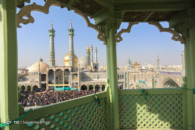 راسم استقبال از کاروان نمادین حضرت معصومه سلام الله علیها در قم