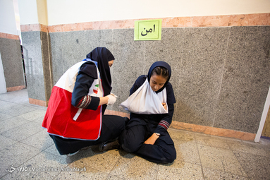 مانور زلزله در همدان