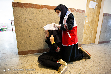 مانور زلزله در همدان