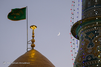 آیین اهتزاز پرچم گنبد حرم حضرت عبدالعظیم  حسنی علیه السلام