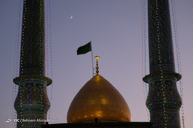 آیین اهتزاز پرچم گنبد حرم حضرت عبدالعظیم  حسنی علیه السلام