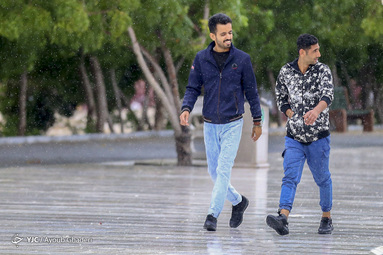 بارش باران زیبای پاییزی در جزیزه کیش