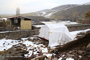 روستای ورنکش یک ماه پس از زلزله