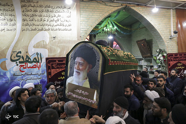 تشییع پیکر مرحوم آیت‌الله خلخالی در مشهد