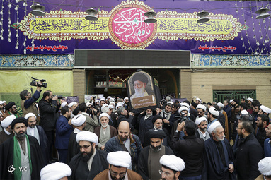 تشییع پیکر مرحوم آیت‌الله خلخالی در مشهد