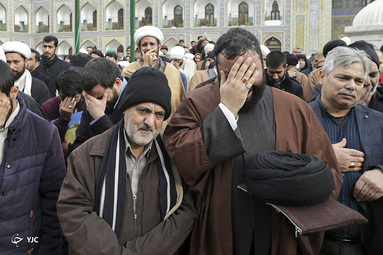 تشییع پیکر مرحوم آیت‌الله خلخالی در مشهد