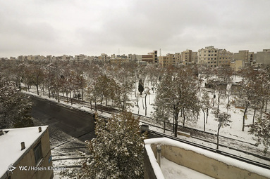 اولین برف زمستانی در اراک