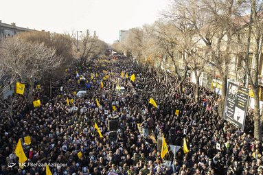 راهپیمایی مردم تبریز در پی شهادت سردار سپهبد حاج قاسم سلیمانی