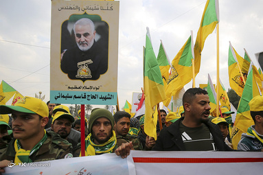 تشییع پیکر «حاج قاسم و ابومهدی» در کاظمین