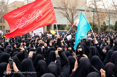 تجمع دسته عزاداری دانشجویان در دانشگاه تهران