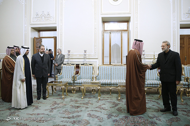 دیدار وزیر امور خارجه قطر با رییس مجلس