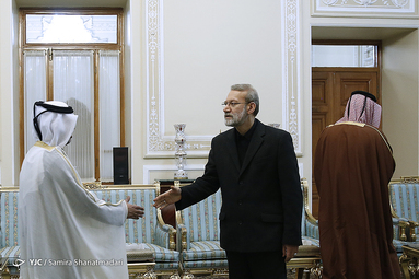 دیدار وزیر امور خارجه قطر با رییس مجلس