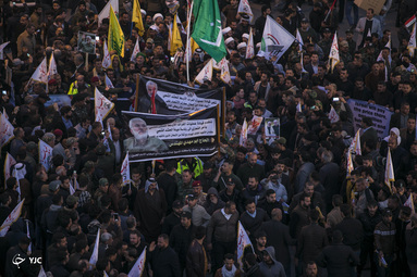 تشییع پیکر «حاج قاسم و ابومهدی» در کربلا
