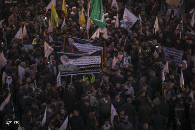 تشییع پیکر «حاج قاسم و ابومهدی» در کربلا