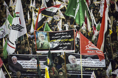 تشییع پیکر «حاج قاسم و ابومهدی» در کربلا