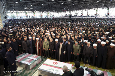 اقامه نماز و مراسم تشییع شهید حاج قاسم سلیمانی در دانشگاه تهران