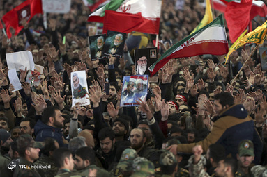 اقامه نماز و مراسم تشییع شهید حاج قاسم سلیمانی در دانشگاه تهران