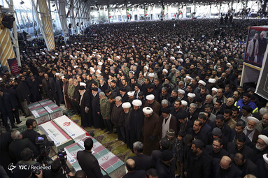 اقامه نماز و مراسم تشییع شهید حاج قاسم سلیمانی در دانشگاه تهران