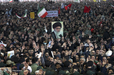 اقامه نماز و مراسم تشییع شهید حاج قاسم سلیمانی در دانشگاه تهران