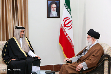 شیخ تمیم بن حمد آل ثانی امیر قطر، با حضرت آیت‌الله خامنه‌ای رهبر معظم انقلاب اسلامی دیدار کرد