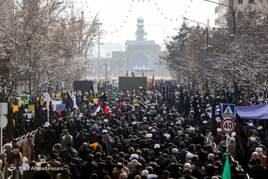 راهپیمایی گرامیداشت قربانیان سانحه هوایی در مشهد