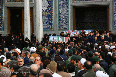 تشییع پیکر ۲ شهید سانحه هوایی