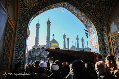 مراسم تشییع آیت الله رسولی محلاتی در قم