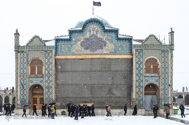 تشییع پیکر احسان اشراقی در قزوین