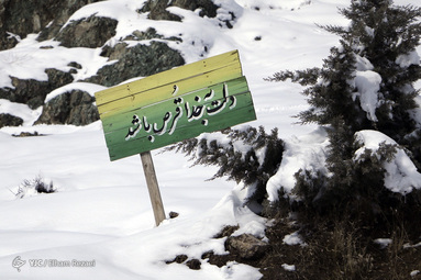یک روز برفی در کهف الشهدا