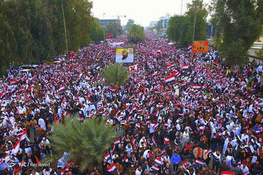 تظاهرات میلیونی مردم عراق علیه اشغالگری آمریکا