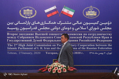 دیدار «رئیس دومای روسیه» با علی لاریجانی