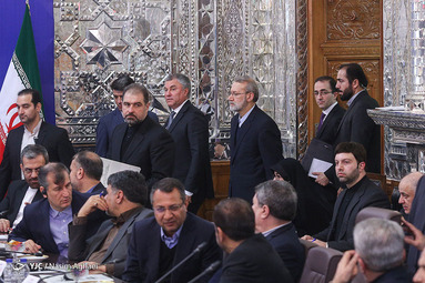 دیدار «رئیس دومای روسیه» با علی لاریجانی