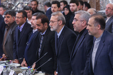 دیدار «رئیس دومای روسیه» با علی لاریجانی