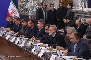 دیدار «رئیس دومای روسیه» با علی لاریجانی