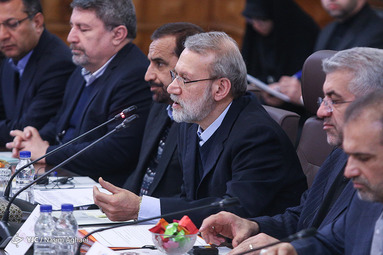 دیدار «رئیس دومای روسیه» با علی لاریجانی