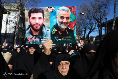 تشییع و خاکسپاری شهدای گمنام در گرگان