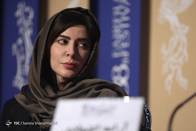 نشست عوامل فیلم «ابر بارانش گرفته» به کارگردانی مجید برزگر و بازیگری نازنین احمدی و ارشیا نیک بین