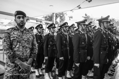 مراسم نمادین تجدید میثاق کارکنان نیروی هوایی با امام خمینی (ره)‎