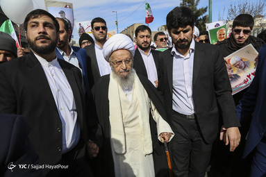 مراسم راهپیمایی یوم الله۲۲ بهمن و جشن چهل و یکمین  سالگرد پیروزی انقلاب اسلامی در با حضور مراجع محترم تقلید در قم