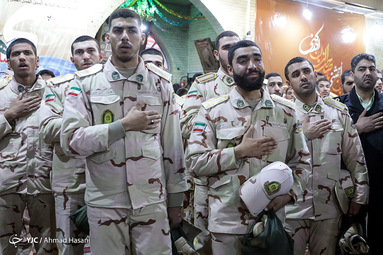 تشییع شهید مرزبانی امیررضا رمضانی در مشهد