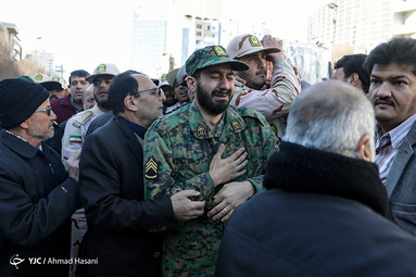 تشییع شهید مرزبانی امیررضا رمضانی در مشهد