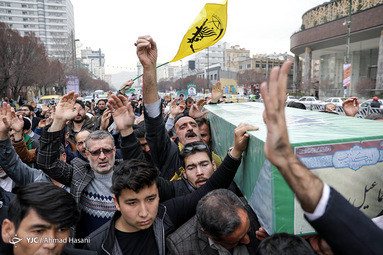 تشییع پیکر مطهر دو شهید مدافع حرم در مشهد