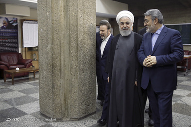 حضور حسن روحانی، رئیس جمهور در ستاد انتخابات وزارت کشور