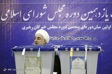 حضور حسن روحانی، رئیس جمهور در ستاد انتخابات وزارت کشور